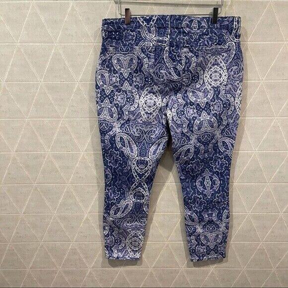 NYDJ Chicos LiftxTuck Paisley Jeans Womens 18 Skinny Flawless Contour Denim NWT - Picture 4 of 11